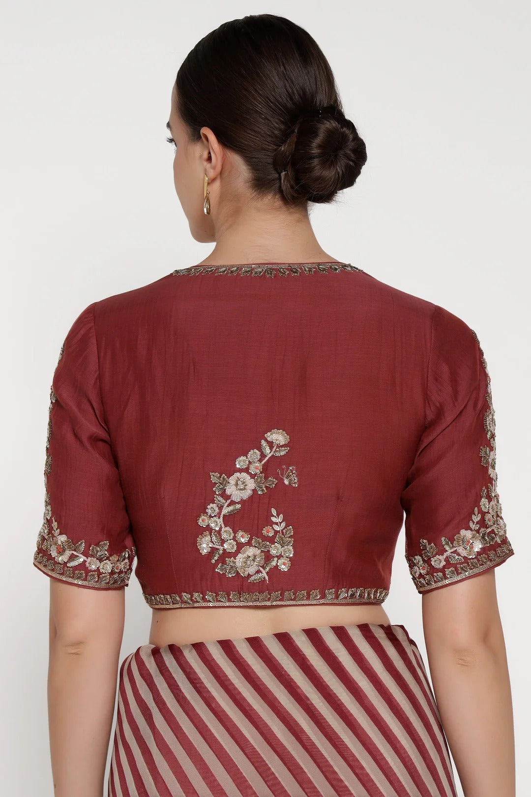 Maroon Noor E Summer Saree