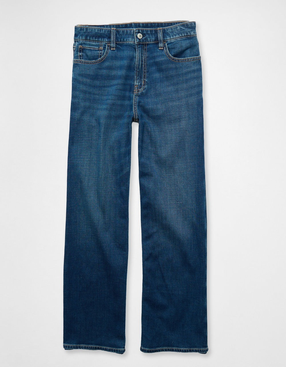 Women Blue Dreamy Drapey Stretch Super High-Waisted Baggy Wide-Leg Jean