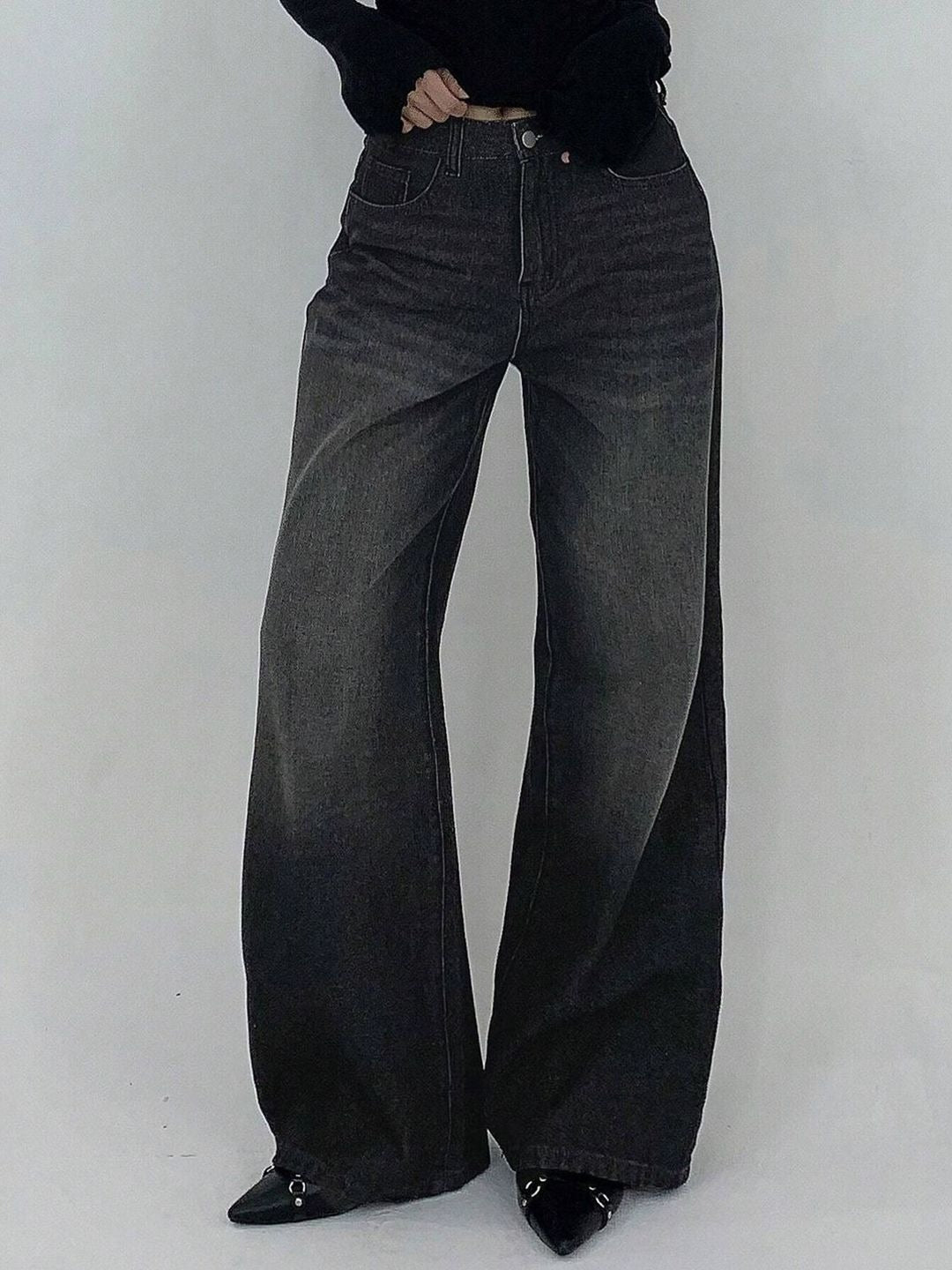 Women Comfort Baggy High-Rise Stretchable Jeans