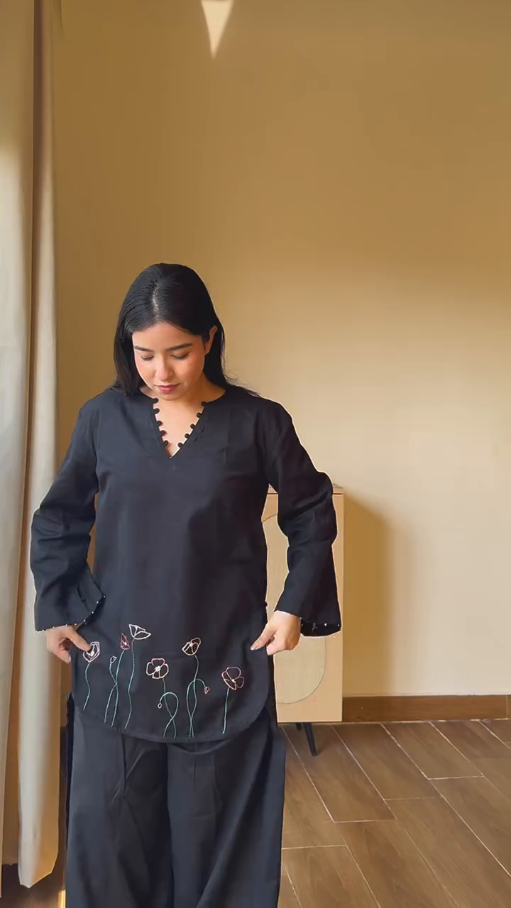 BHARAT STORE Premium Black Kurta Set for Women | Elegant Ethnic Wear