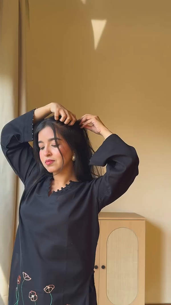 BHARAT STORE Premium Black Kurta Set for Women | Elegant Ethnic Wear