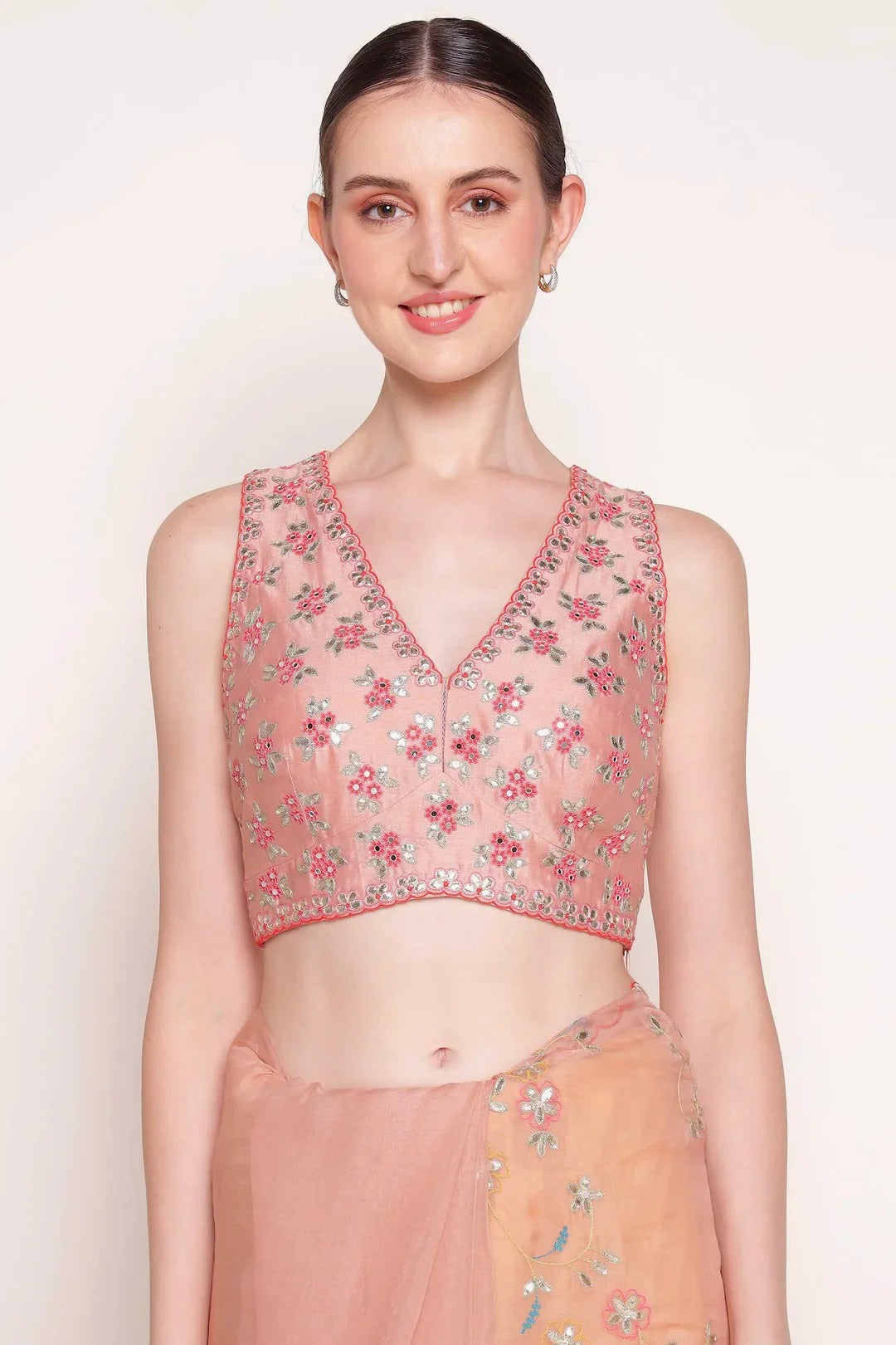 Dusky Pink Gulzaar Saree Set