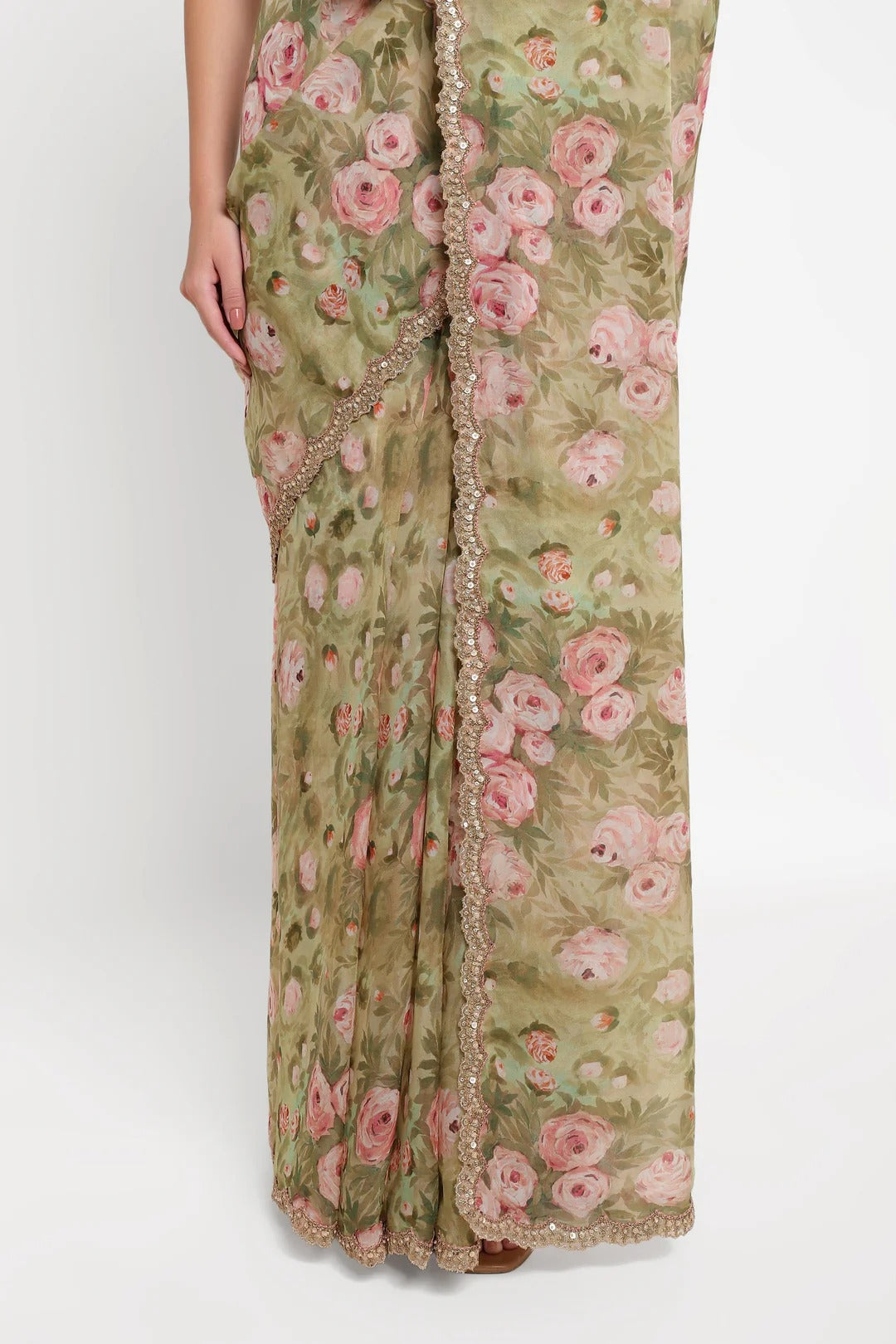 Rose Print Saree