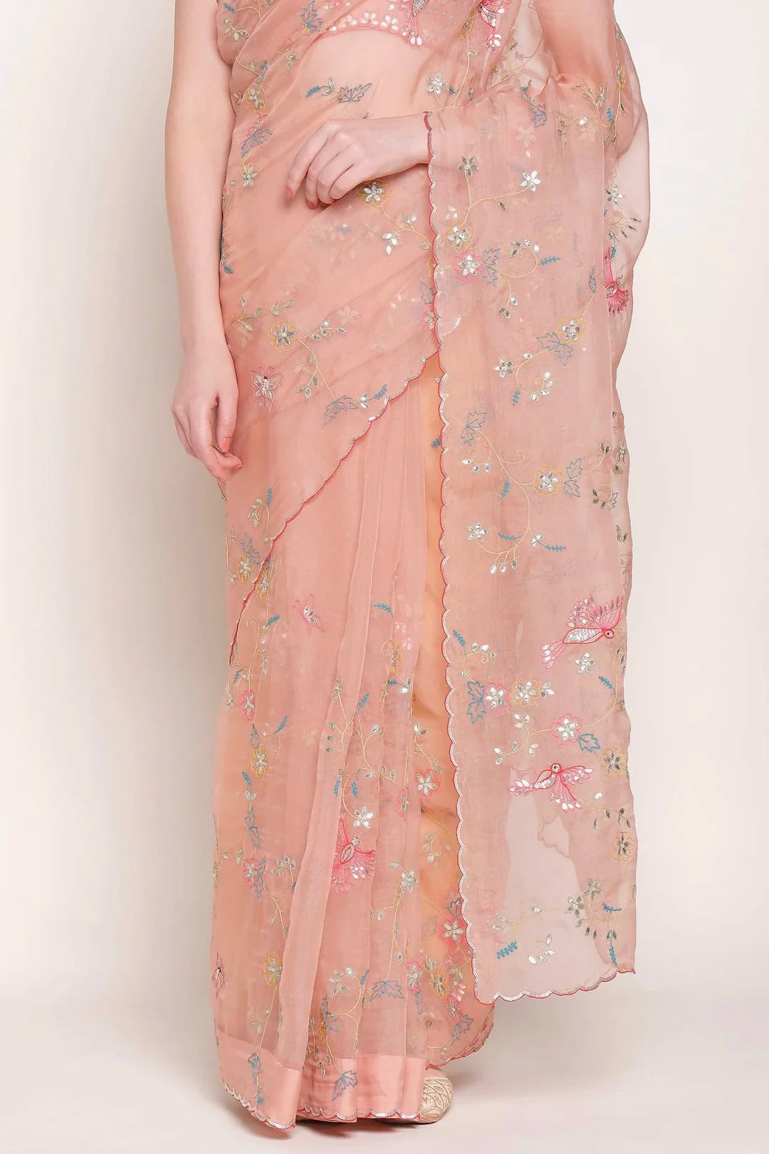 Dusky Pink Gulzaar Saree Set