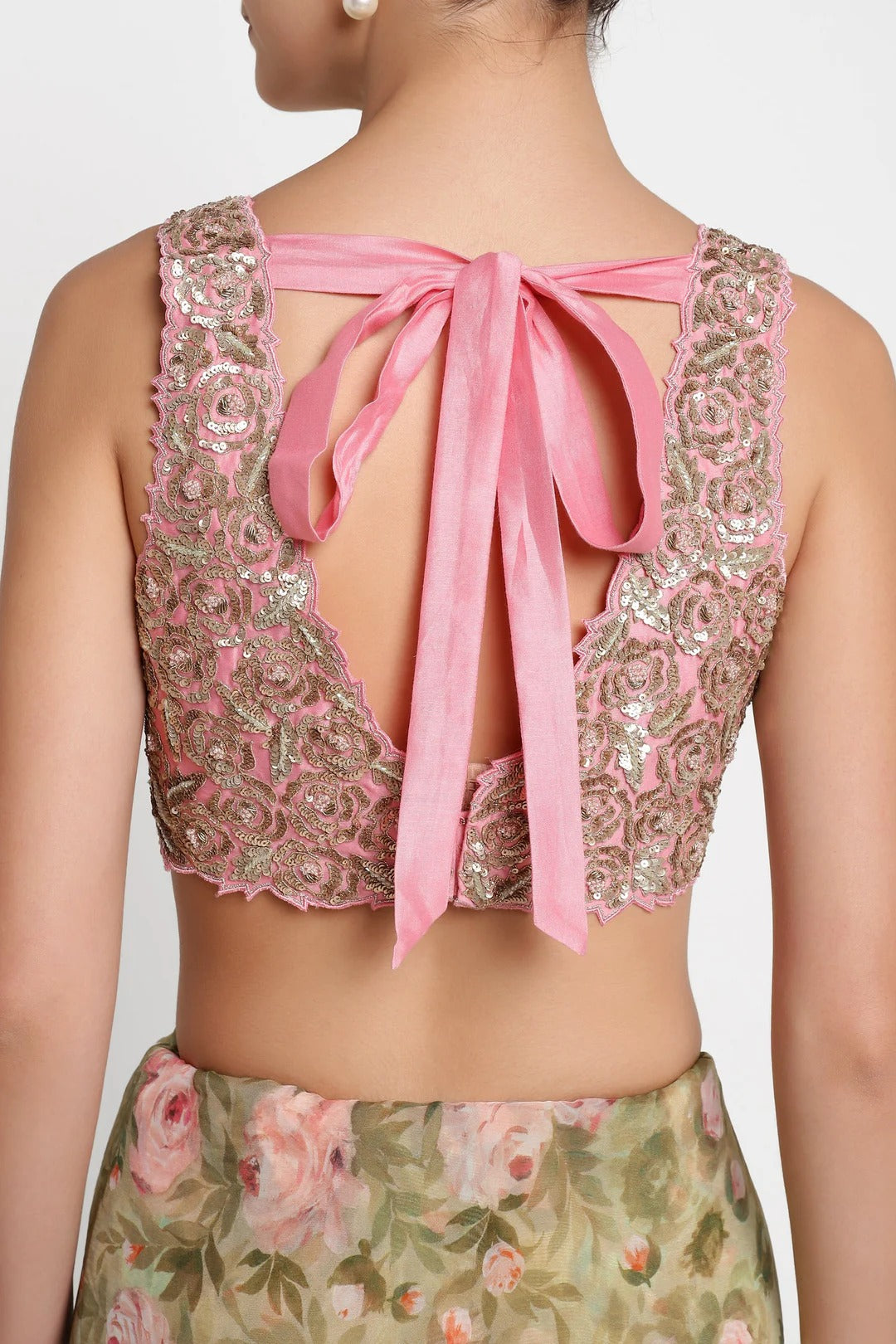 Rose Print Saree