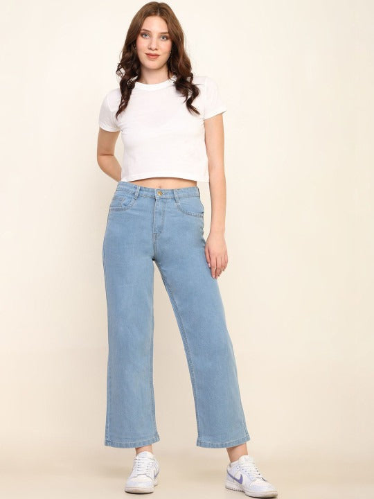 Women Jean Flared High-Rise Stretchable Jeans