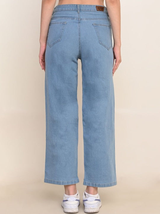 Women Jean Flared High-Rise Stretchable Jeans