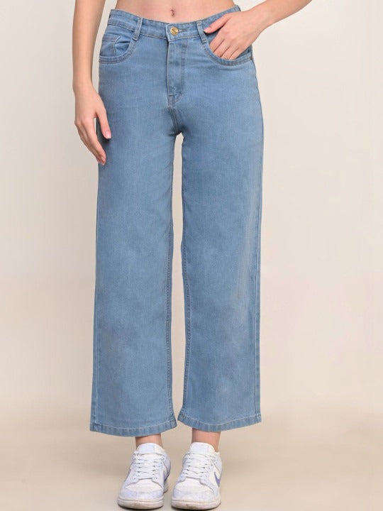 Women Jean Flared High-Rise Stretchable Jeans