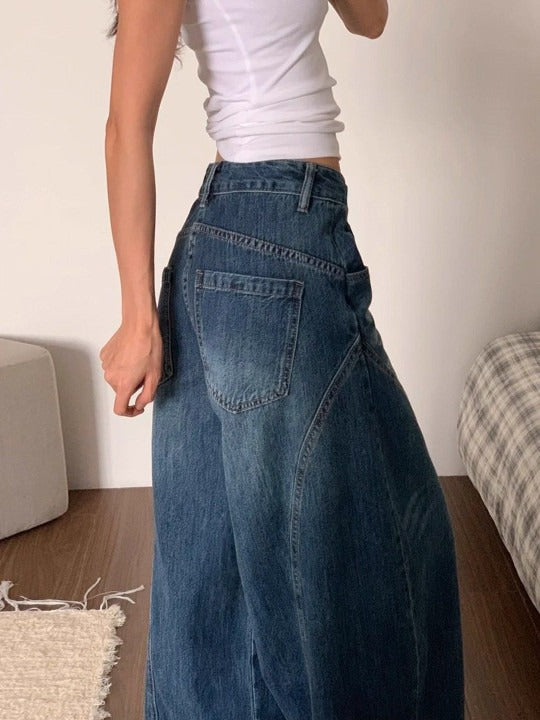 Women High-Rise Baggy Fit Light Fade Jeans