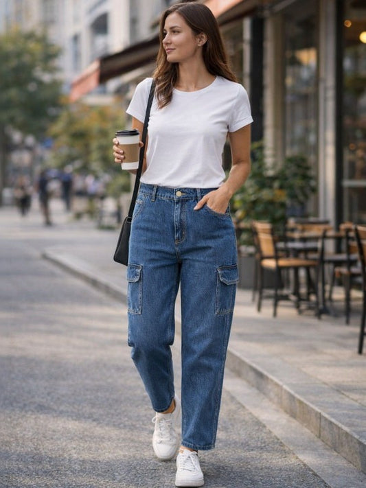 Women Relaxed Fit High-Rise Jeans