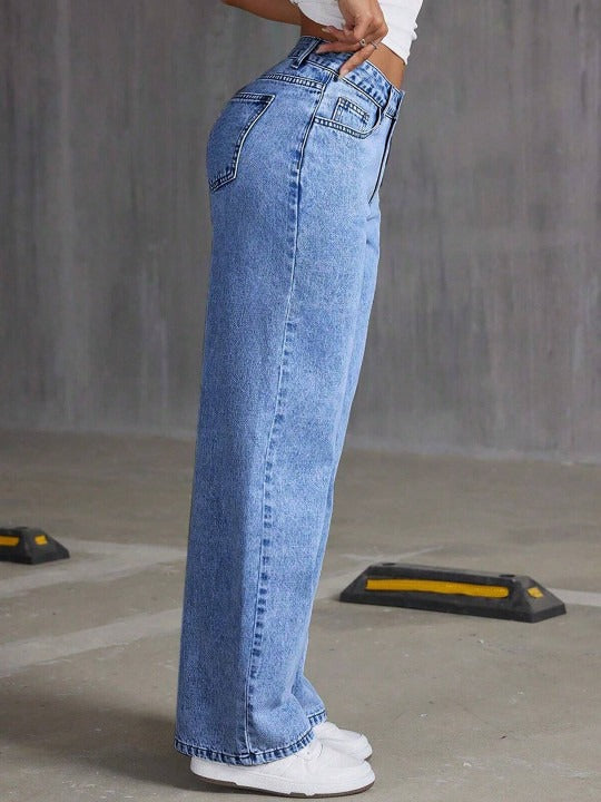 Women Jean Baggy High-Rise Stretchable Jeans