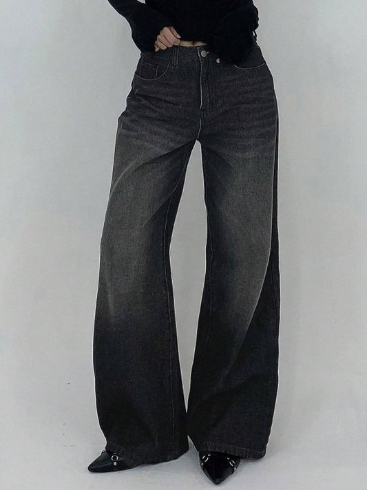 Women Comfort Baggy High-Rise Stretchable Jeans