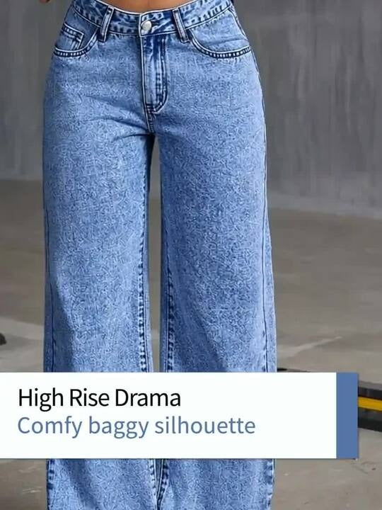 Women Jean Baggy High-Rise Stretchable Jeans