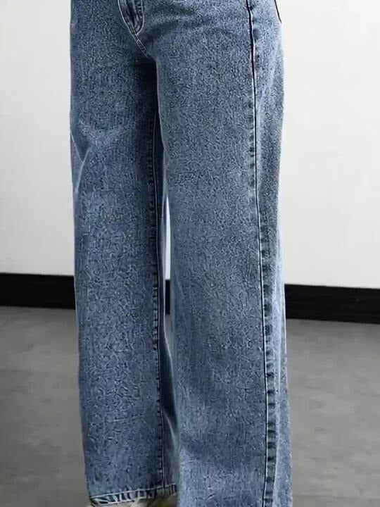 Women Original High-Rise Stretchable Wide Leg Jeans