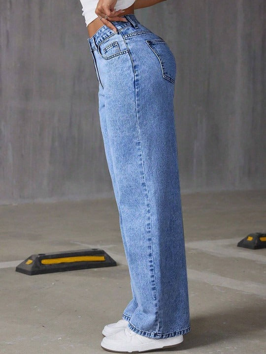 Women Jean Baggy High-Rise Stretchable Jeans