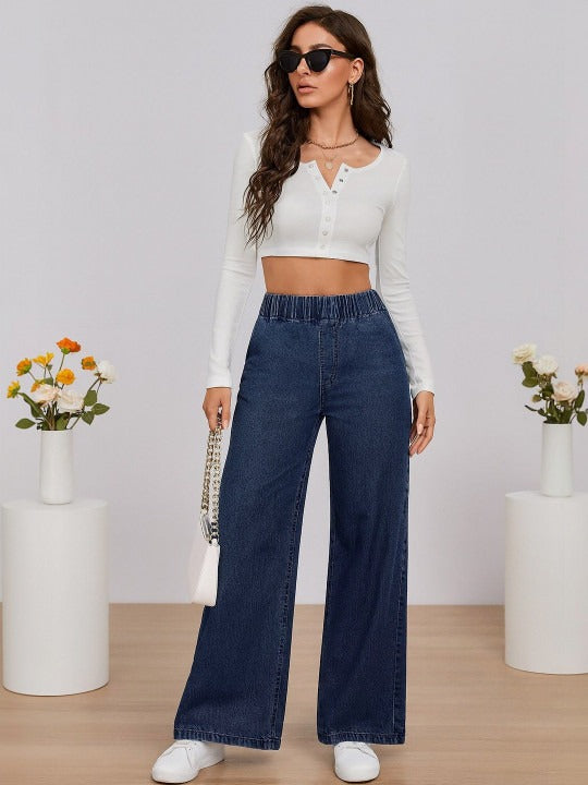 Women Comfort Boyfriend Fit High-Rise Stretchable Jeans