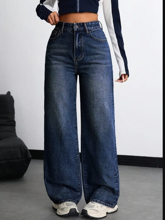 Women High-Rise Baggy Fit Jeans