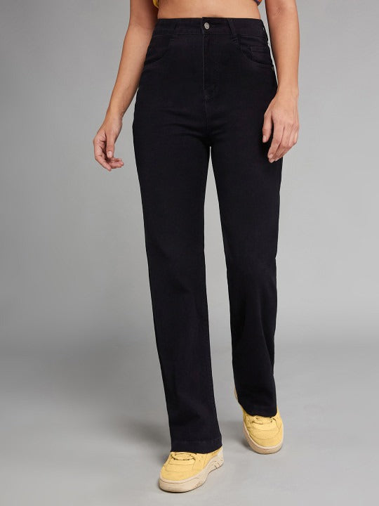 Women Straight Fit High-Rise Stretchable Jeans