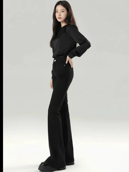 Women Comfort Flared High-Rise Stretchable Jeans