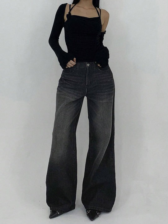 Women Comfort Baggy High-Rise Stretchable Jeans