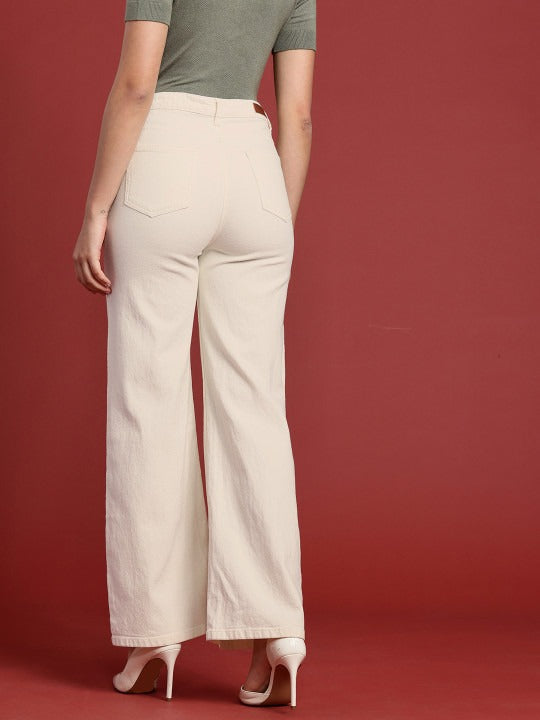 Women Flared High-Rise Jeans