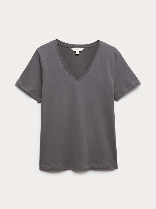 Pure Cotton V-Neck T-Shirt