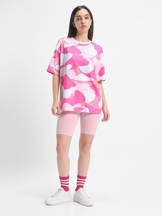 Camo Printed Oversized T-shirt