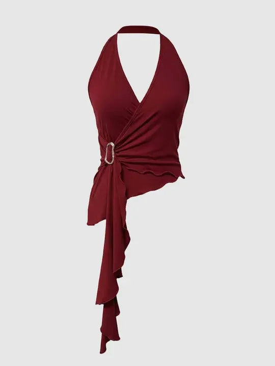 Crossed Halter Top