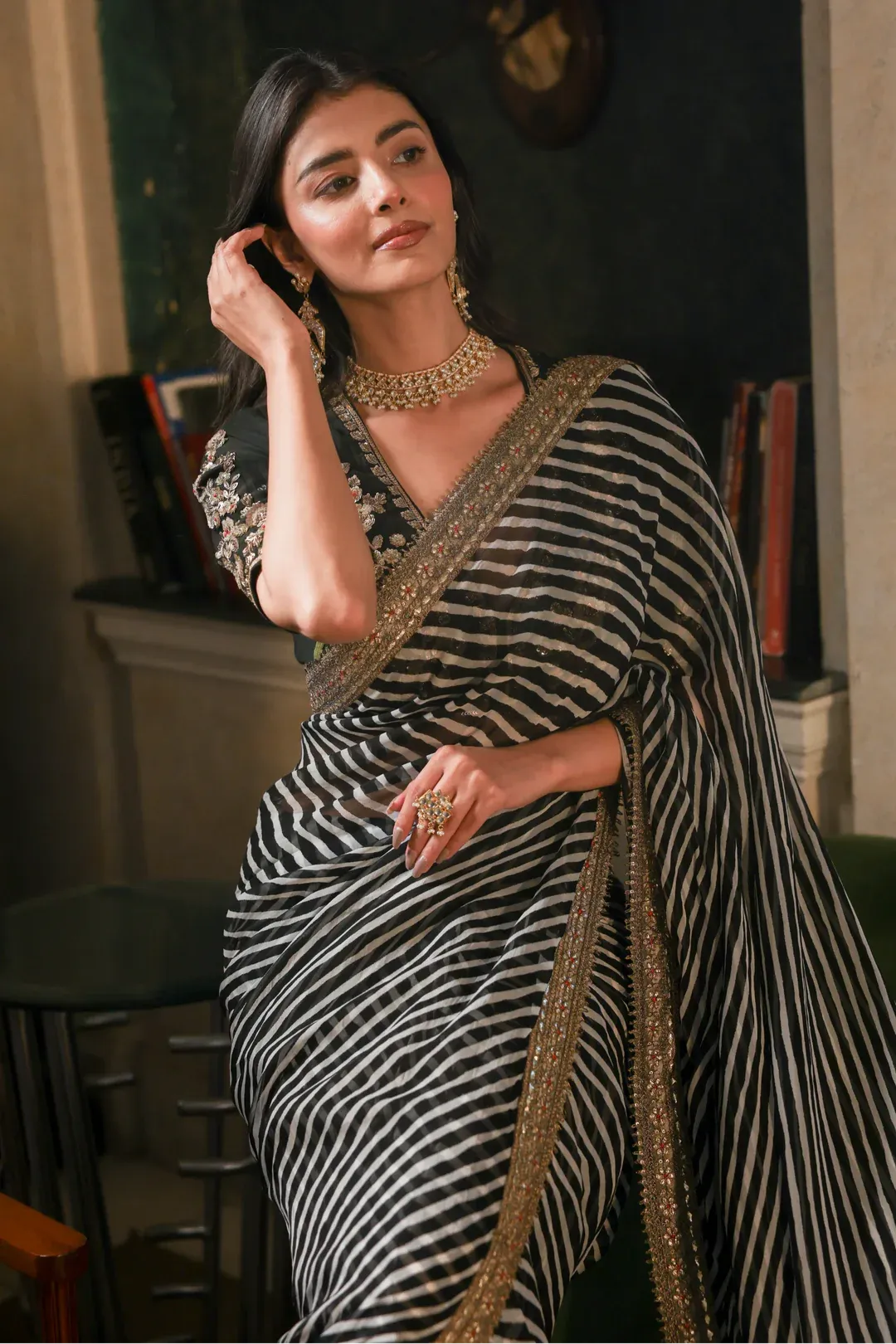 Black Noor E Summer Saree Set