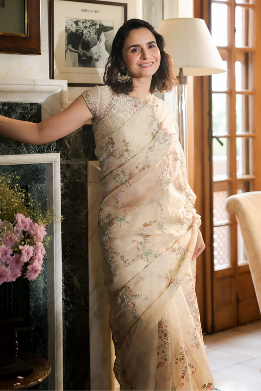 Golden Tissue Saree