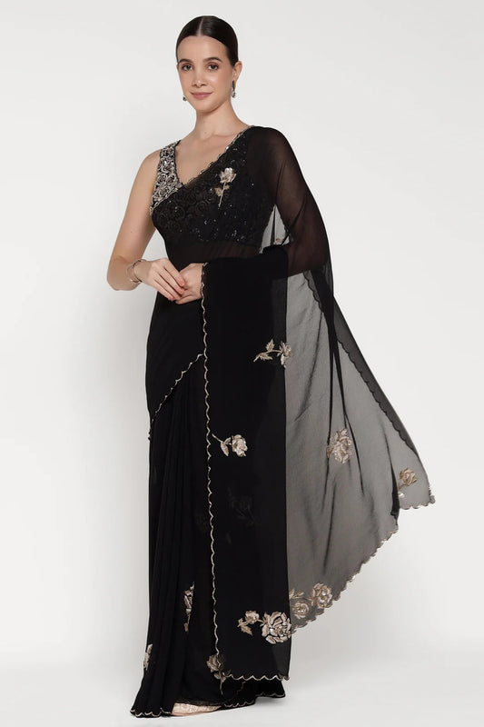 Black Rose Saree
