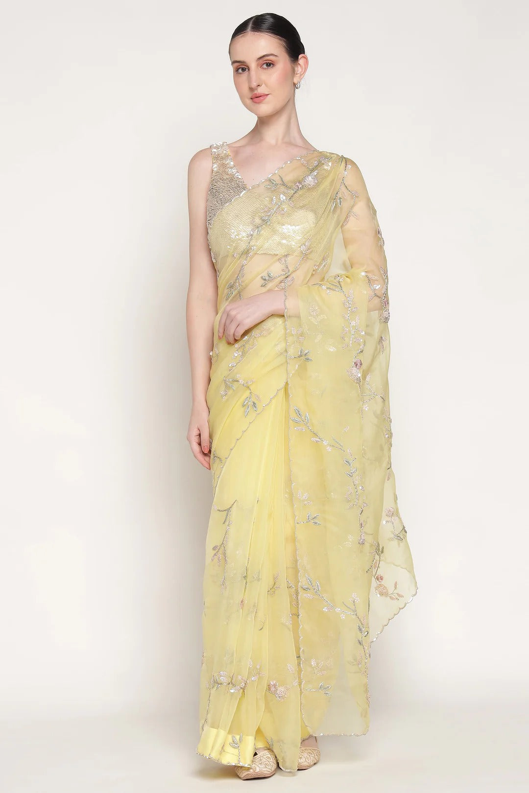 Yellow Buttercup Saree Set