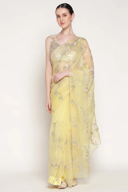 Yellow Buttercup Saree Set