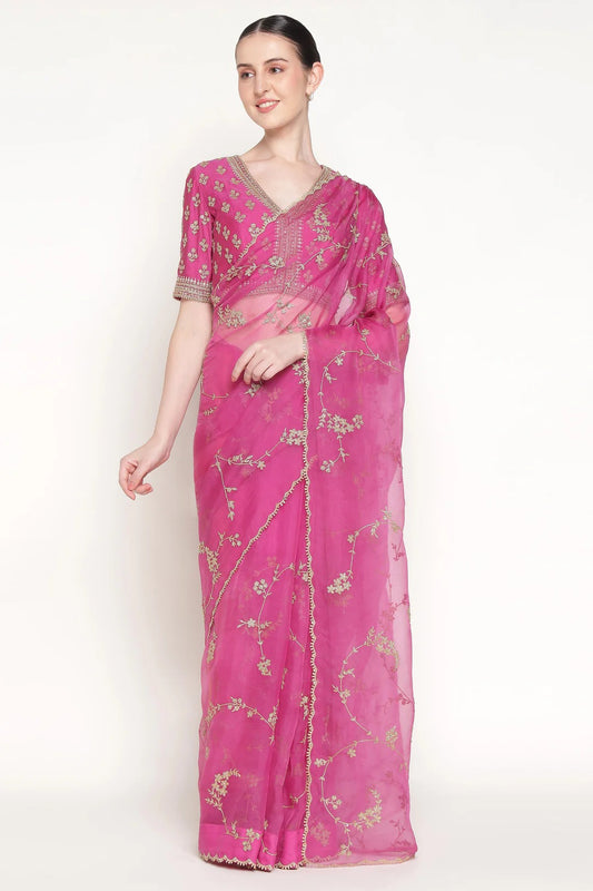 Jamun Vrinda Dori Saree Set