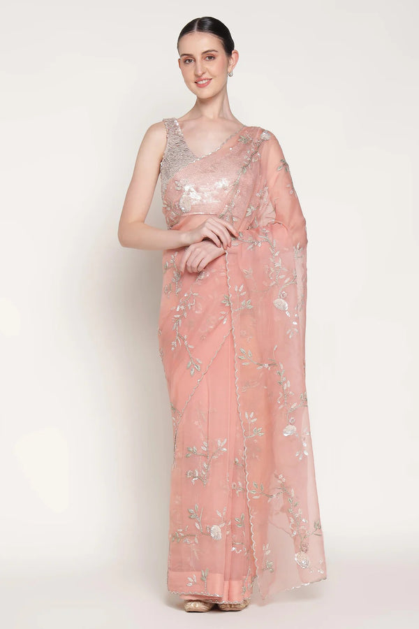 Blush Pink Buttercup Saree Set