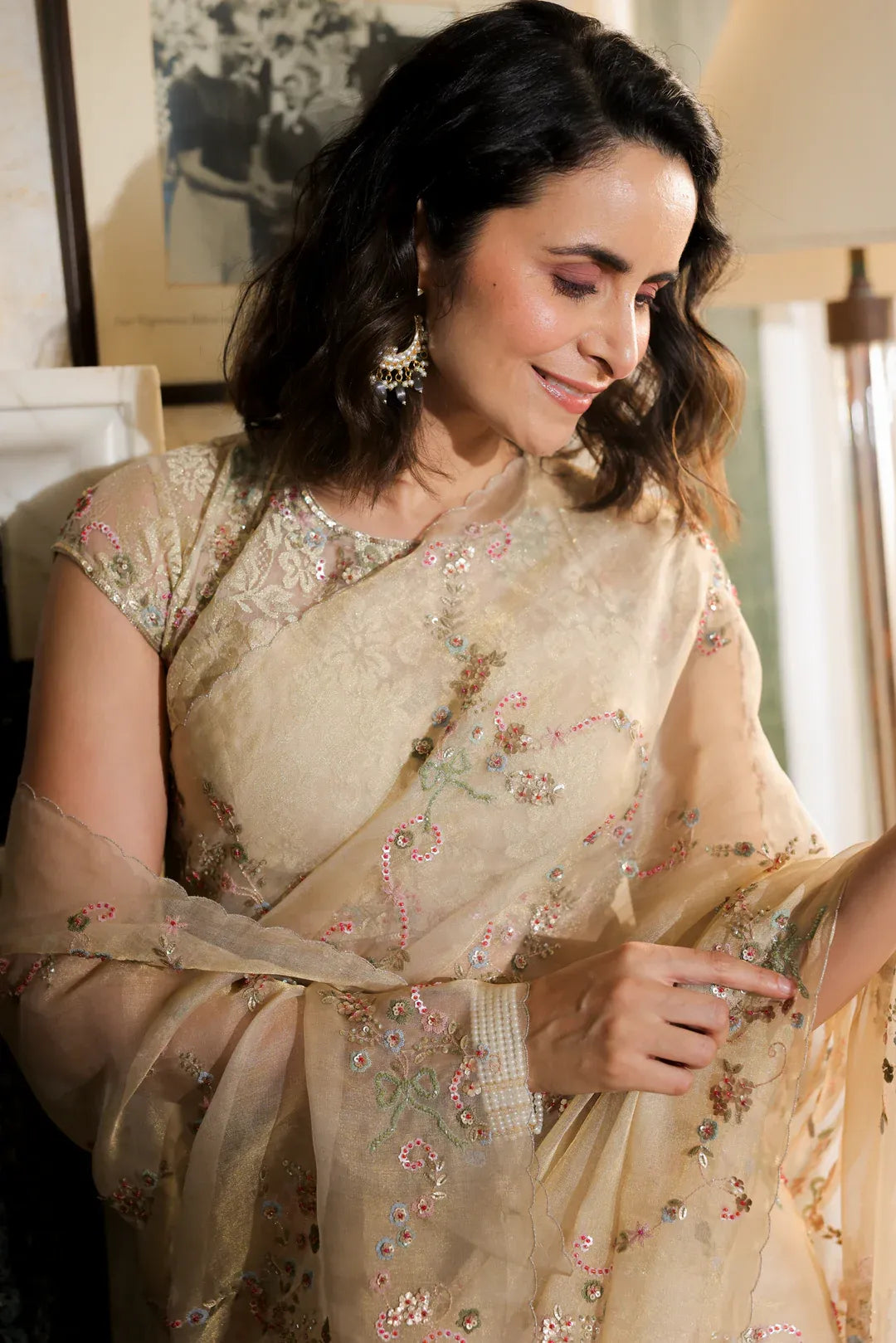 Golden Tissue Saree
