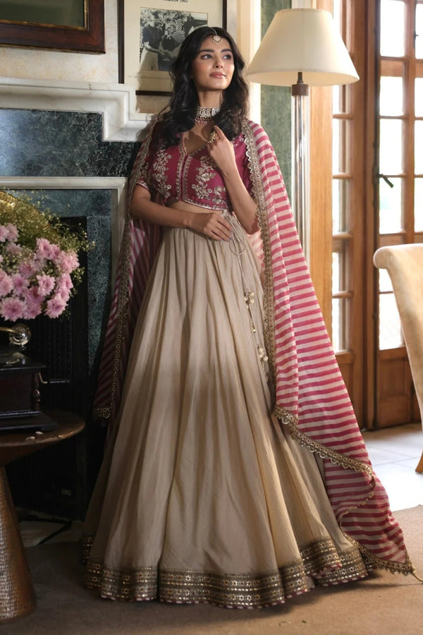 Maroon Noor E Summer Lehenga