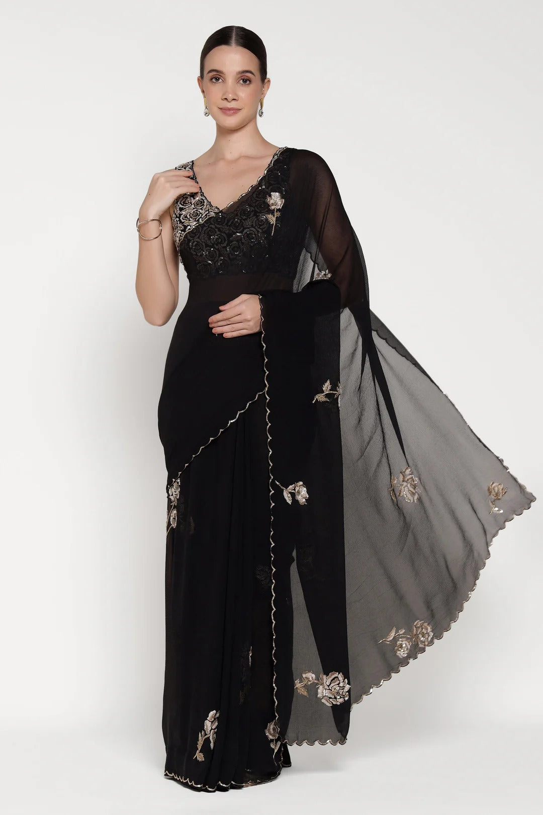 Black Rose Saree