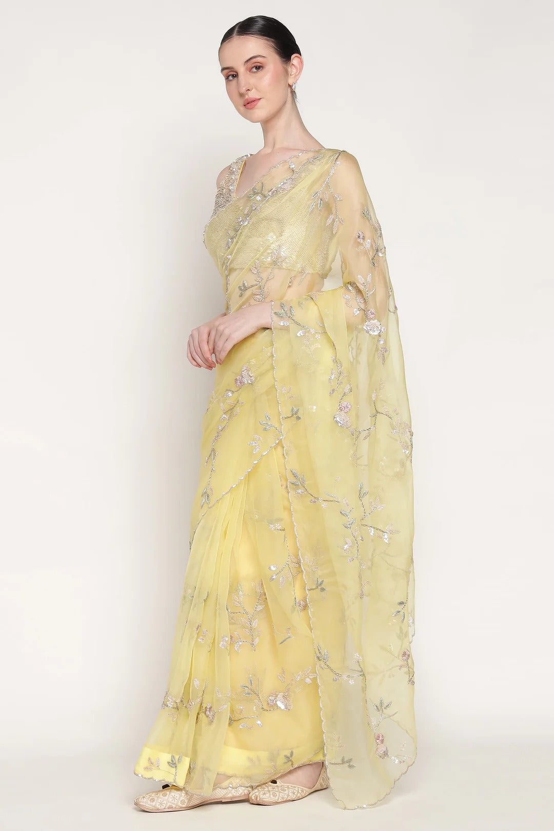 Yellow Buttercup Saree Set