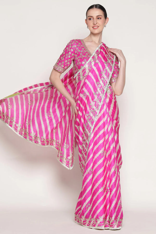 Pink Harsingar Saree