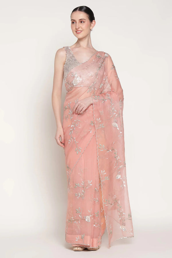 Blush Pink Buttercup Saree Set