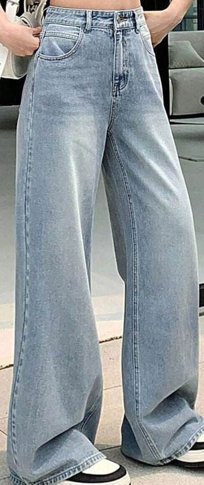 Women Comfort Baggy Fit High-Rise Stretchable Jeans