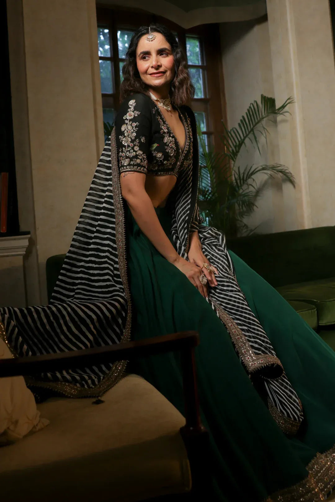 Green Noor E Summer Lehenga