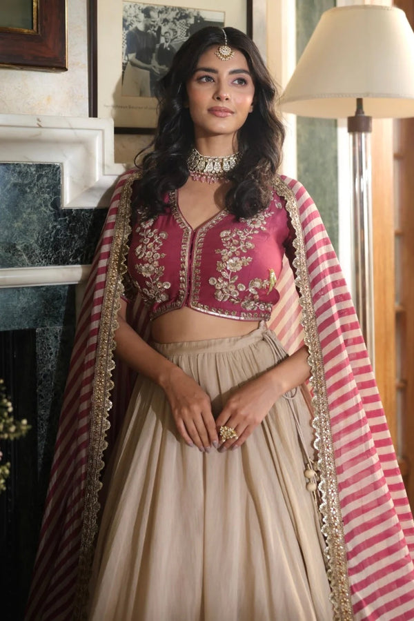Maroon Noor E Summer Lehenga