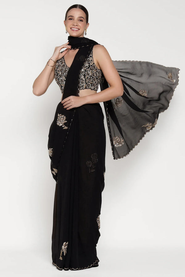 Black Rose Saree