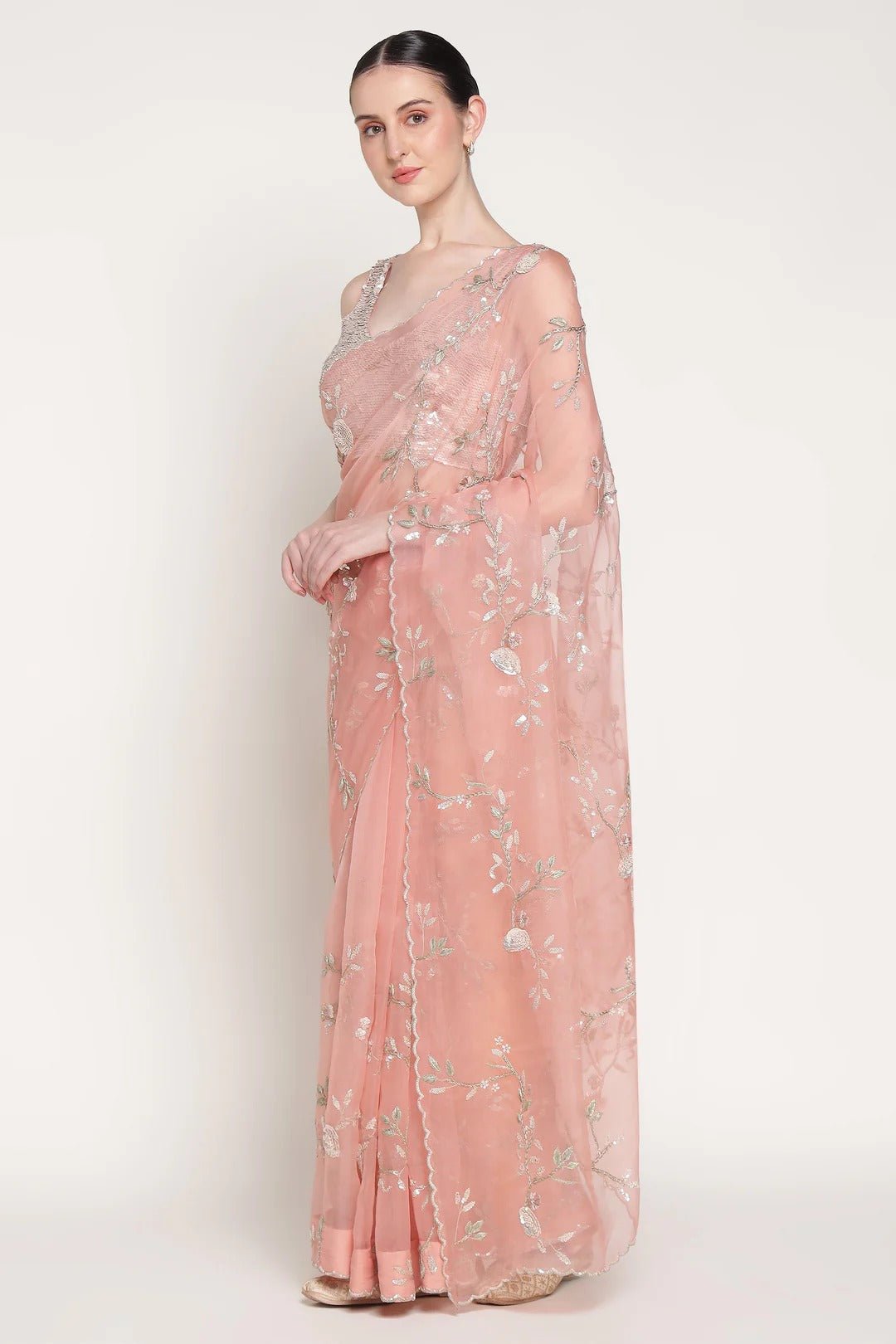 Blush Pink Buttercup Saree Set