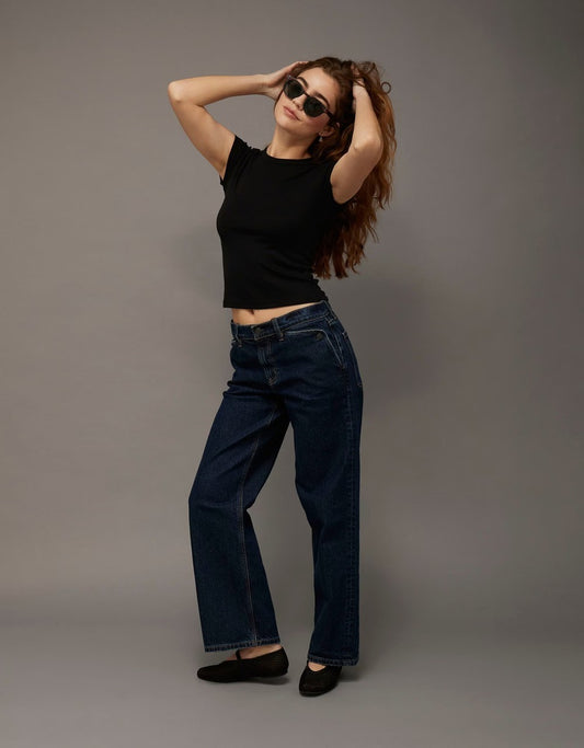 Stretch High-Waisted Stovepipe Jean