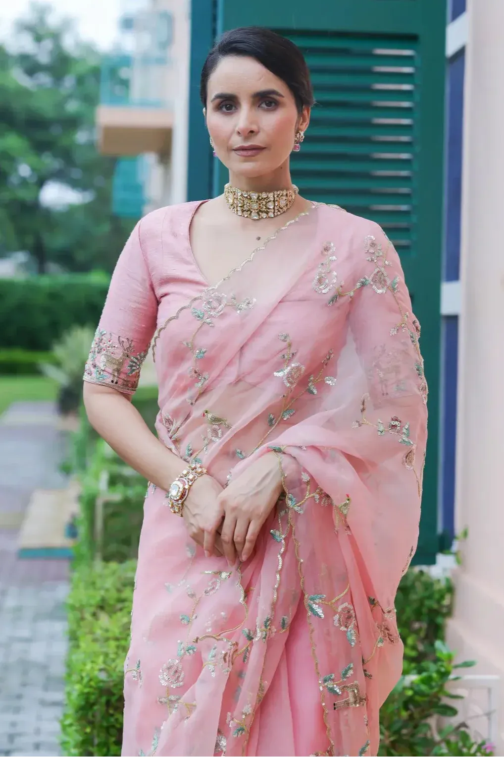 Jungle Walk Rose Garden Saree
