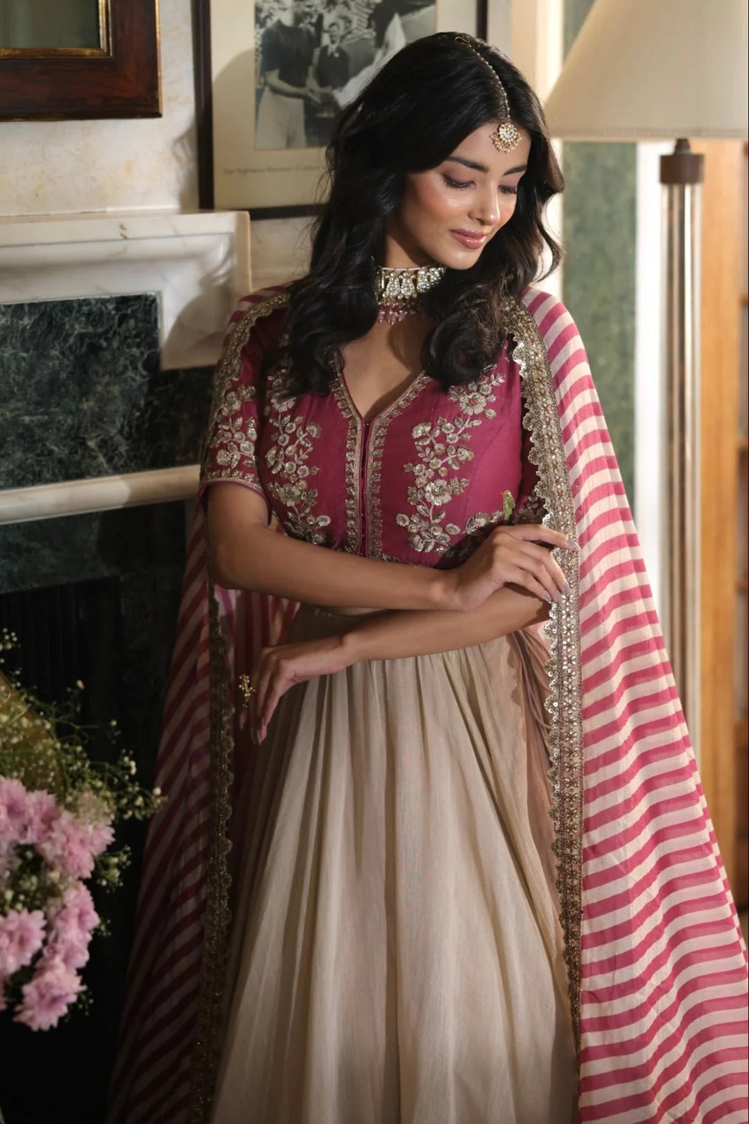 Maroon Noor E Summer Lehenga
