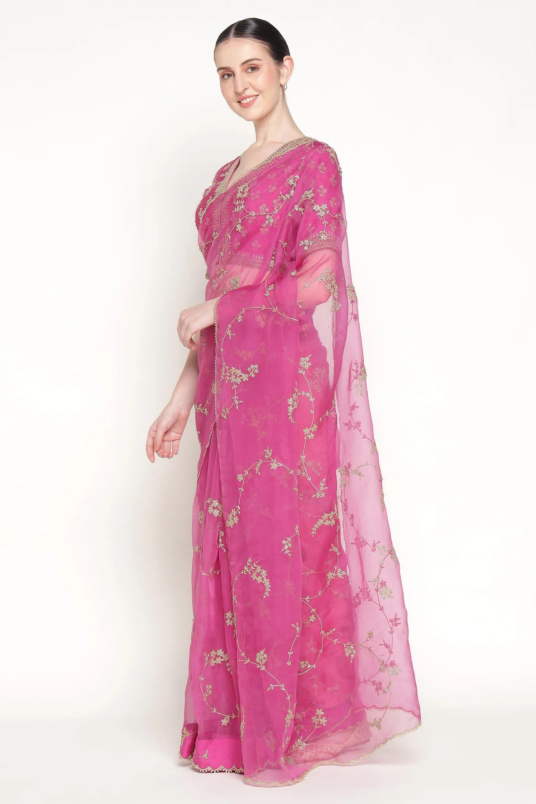 Jamun Vrinda Dori Saree Set